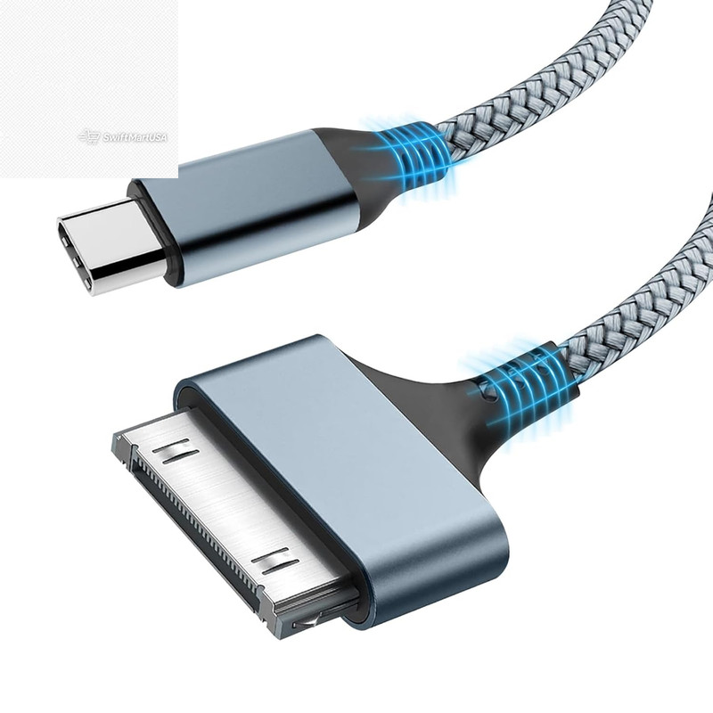 30 Pin to USB C Cable 3.3FT Charger Sync for iPhone 4 4S 3GS iPad 1 2 3 iPod Cla
