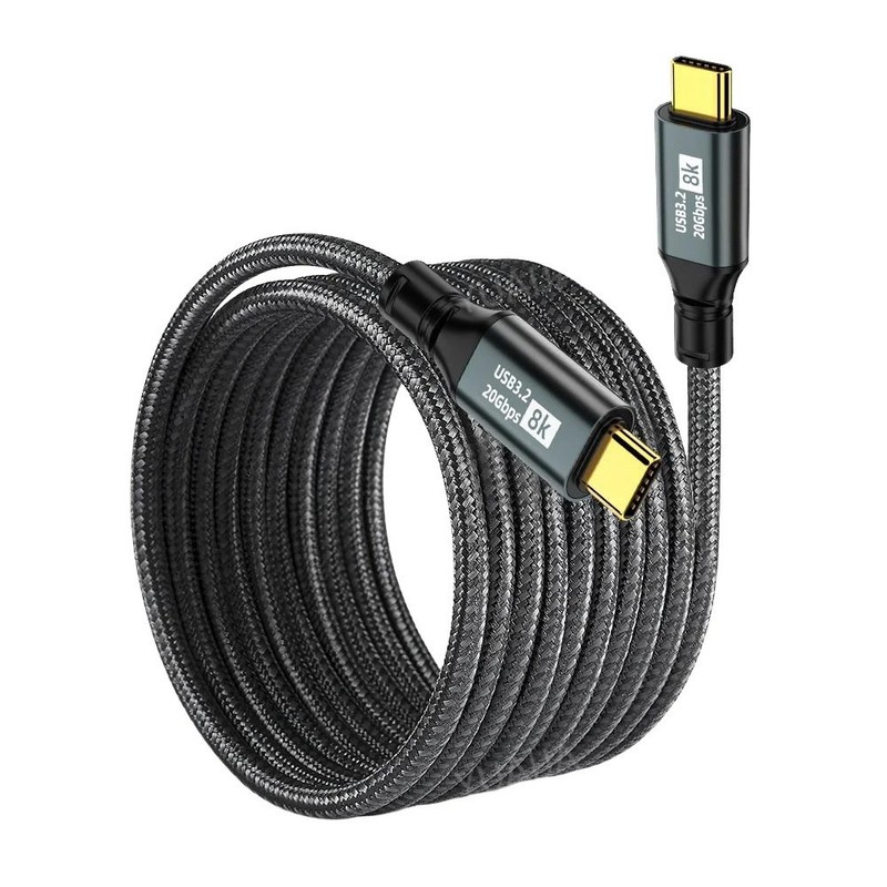 Type C to Type C PD 100W USB 3.2 20Gbps Fast Charging Cable 3M 8K Thunderbolt
