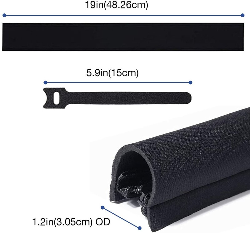 4PCS Management Sleeve with 10PCS Cable Tie, 20 inch Cord Organizer with Zipper gallery