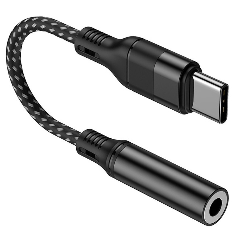 USB C Converter Headphone Adapter Black Compact and Portable for Phone Use