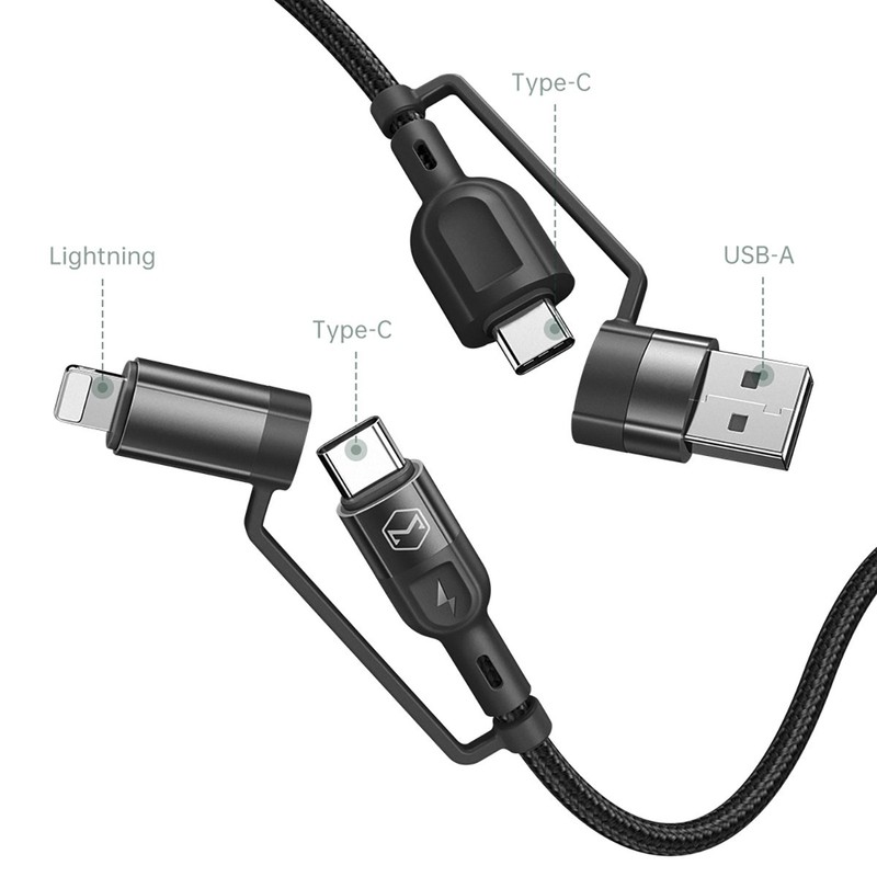 Multi 4in1 60W Cable USB C/USB Charger Cord For iPhone 17 16 Samsung S26 S25 S24 gallery
