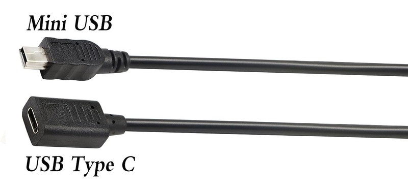 USB 2.0 Type-C to Mini USB Male Extension Cable 30CM - Reliable 480Mbps Transfer gallery