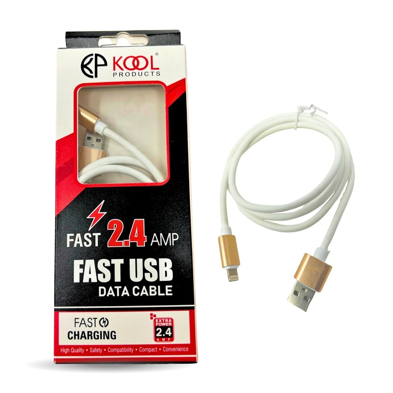 KP KOOL Fast USB Data Cable 2.4A – Compatible with iPhone – Fast Charging Cable