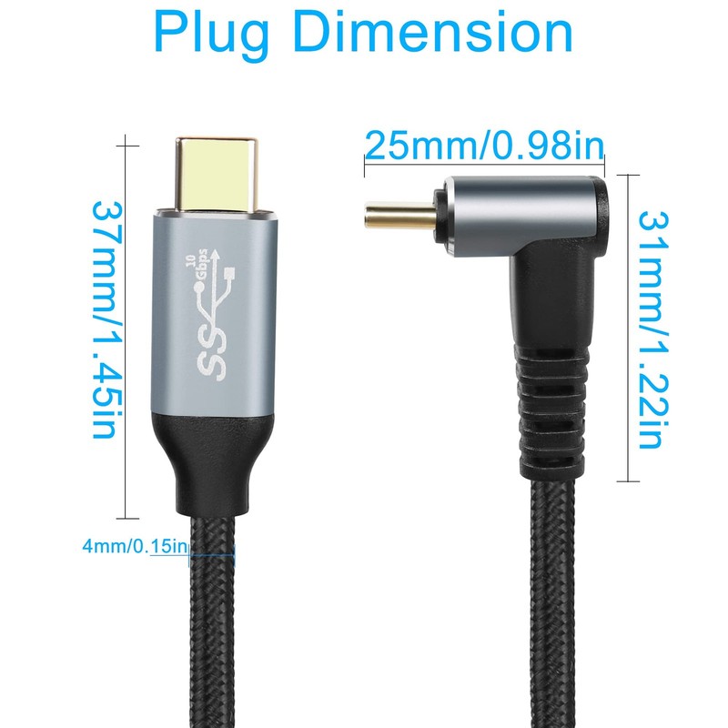 2M Right Angle USB C to USB C Cable,90 Degree 10Gbps 4K60Hz PD 100W USB3.1 Ge... gallery