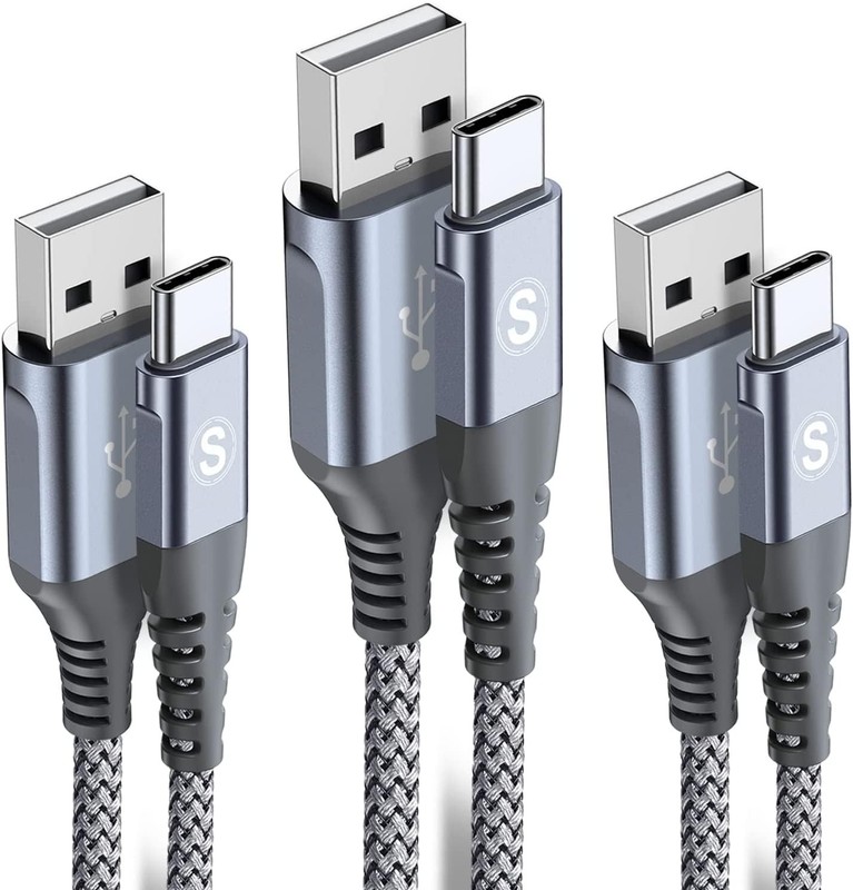 3 Pack 3.3ft 6.6ft 10ft USB Type C Charger Cable Fast Charging Cord Lead