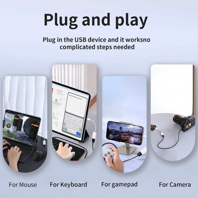2 Pack USB-C to USB 3.0 Adapter Type-C Male to USB-A Female OTG Converter gallery