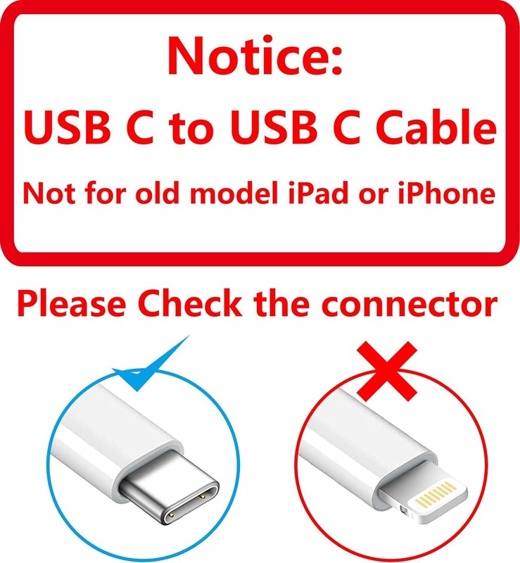 2x PD Fast Charger Block Braided Type USB C To USB C Cable For iPhone 15 16 17 gallery