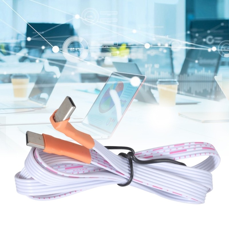 Space Saving Type C Angled Charging Cable Plastic Metal Build For Mobile Tablets gallery