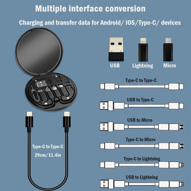 Zummy 60W Multifunction Cable Box Fast Charging Data Conversion Head universal gallery