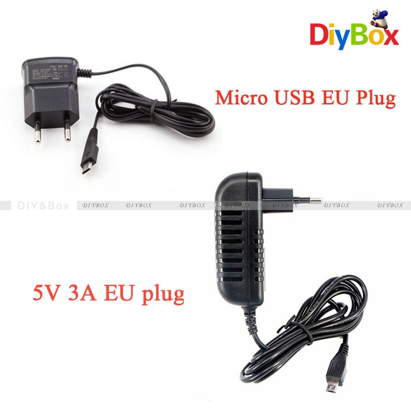 EU Plug 5V 0.7A/3A Micro USB Power Adapter Supply Raspberry pi Charger Converter