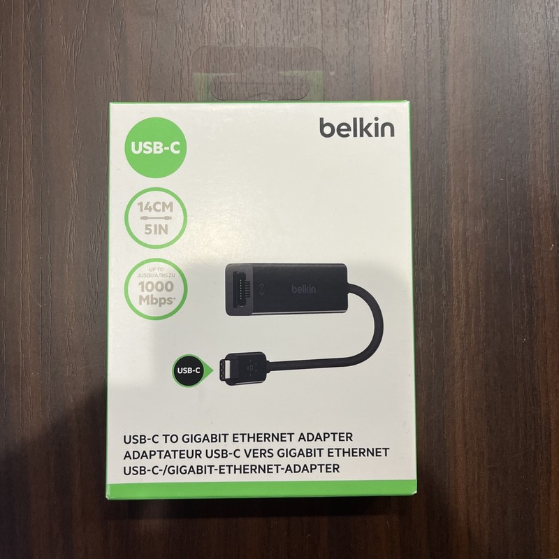 NEW Belkin USB Type-C to Gigabit Ethernet Adapter
