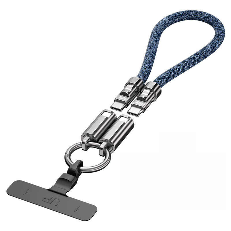 Phone Wrist Lanyard Featuring Integrated 240W USB-C Cable for Charging and Data gallery