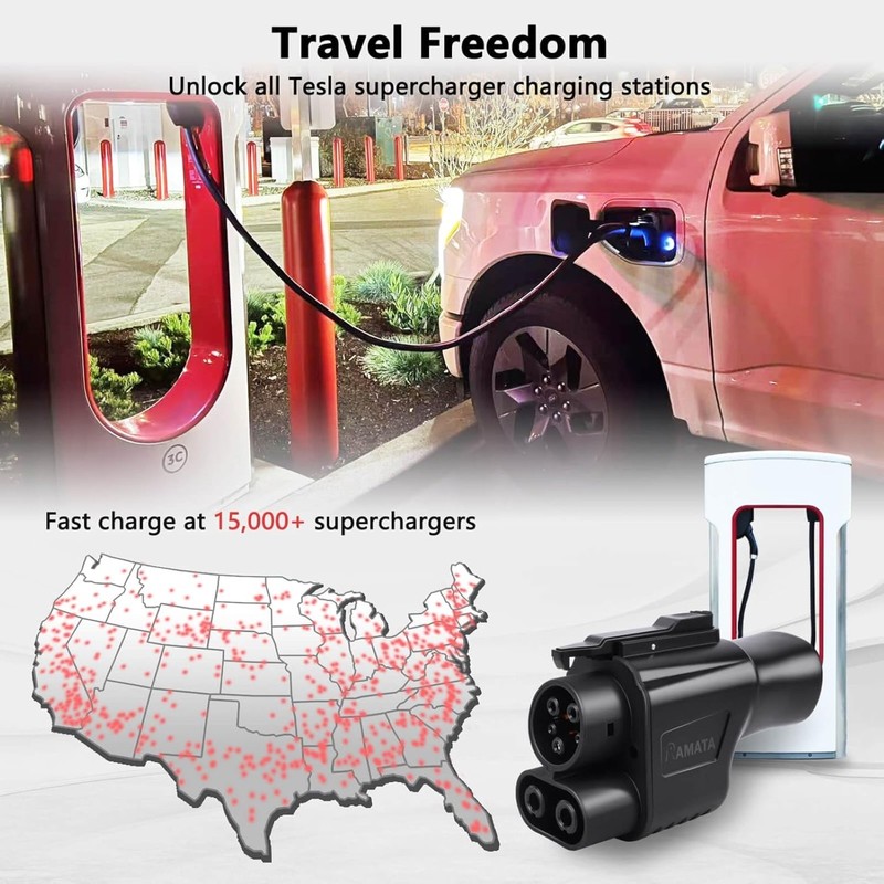 NACS to CCS1 Adapter 500A DC Tesla Supercharger Fits Ford, Rivian, GM EVs "READ" gallery