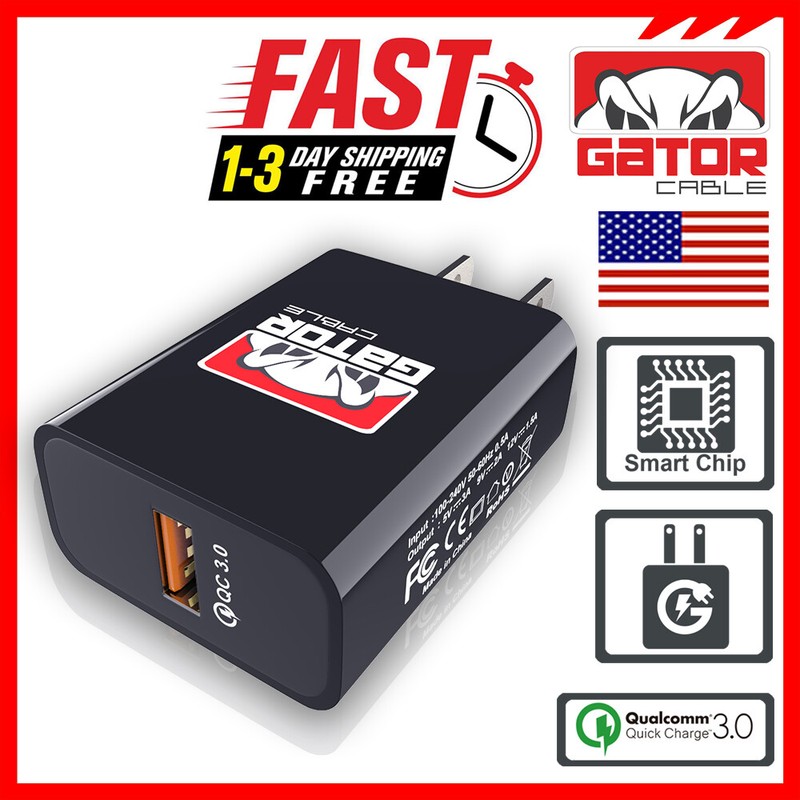 USB 3.0 Wall Home Charger Adapter Power Plug QC Qualcomm Fast Quick Charge 18W gallery