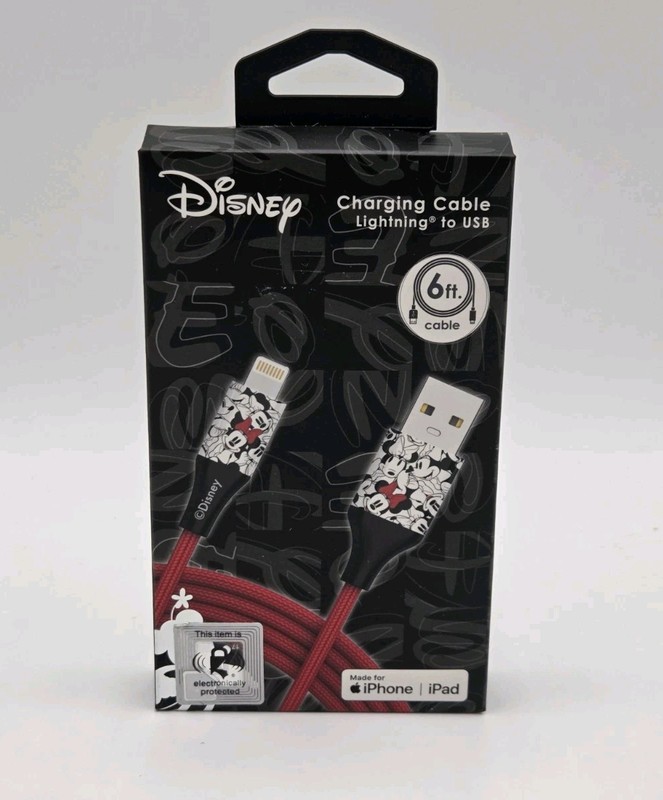 Disney’s Minnie Mouse 6ft USB Charging Cable for iPhone/iPad – New
