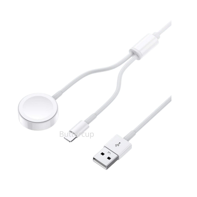 For iPhone Apple Watch iWatch 6 5 Magnetic Charger Cable 3 in 1 USB Cord Adapter