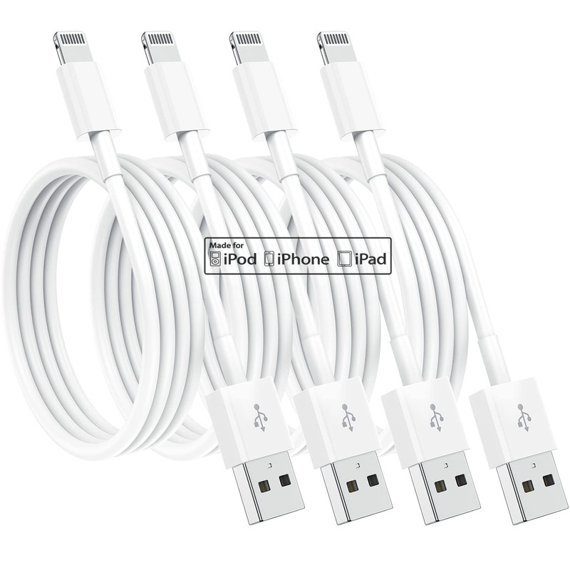4 Pack [Apple MFi Certified] Apple Charging Cables 3ft, iPhone Chargers Light...
