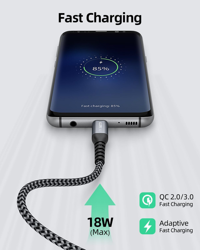 Long USB C Cable 15FT, 3A USB to USB Type C Cable Fast Charging USB 2.0 gallery