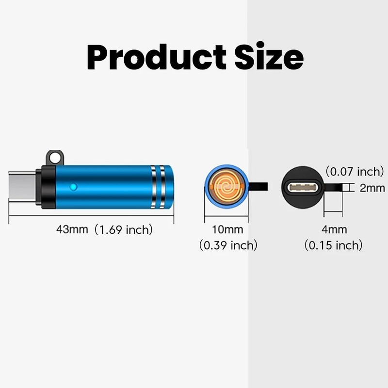 USB C Electric Cigarette Lighter Mini Air Blowing Safety Flame Free Igniter gallery