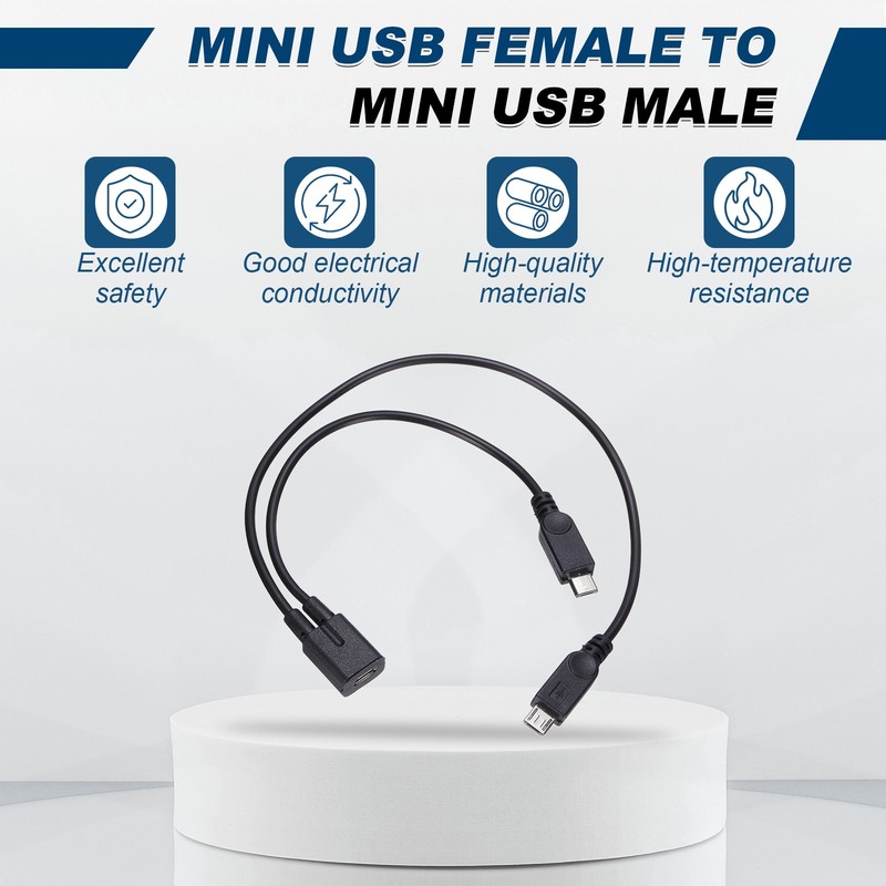 Micro USB Female to Micro USB Male 2 in 1 Splitter 11.8" gallery