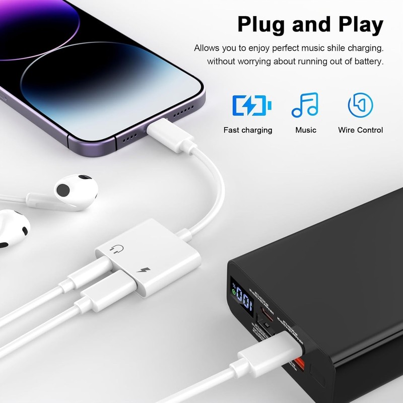 [Apple Mfi Certified] Lightning to 3.5Mm Headphone Jack Adapter,2Pack Iphone Hea gallery
