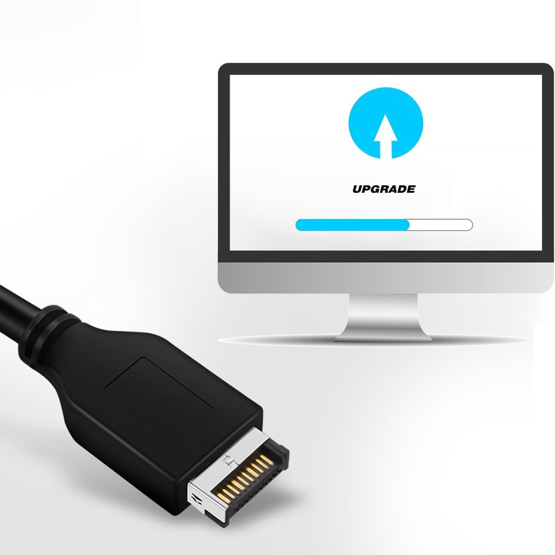 USB 3.1 Type C Extension Cable 50cm Type E to USB C Connector PCIe Bracket gallery