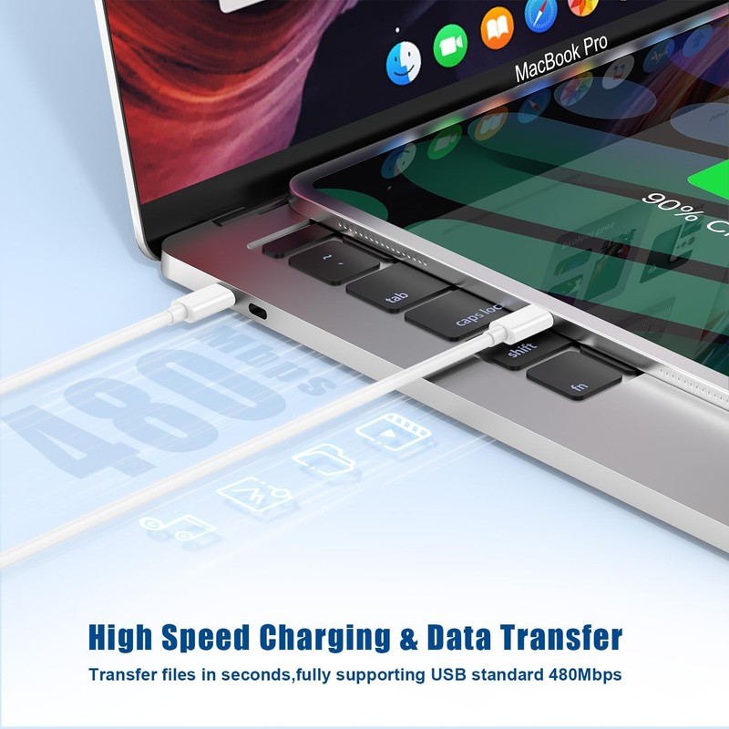 3 Pack 3ft 6ft 10ft USB C to C Fast Charger Cable Type C Charging Cord Lead gallery