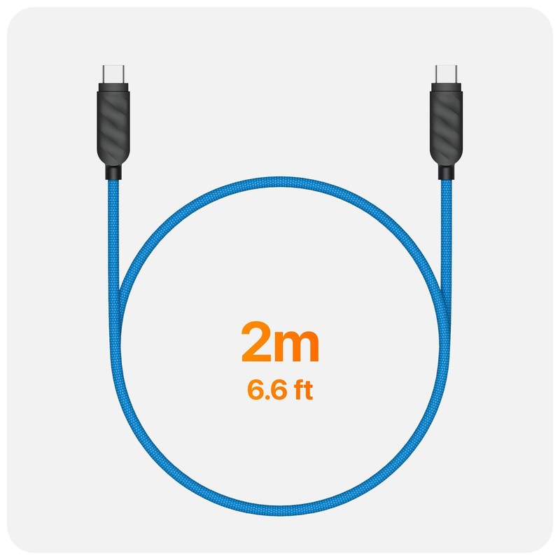 Designs Premium Braided USB-C to USB-C Cable, Fast 60W Charging, Compatible w... gallery