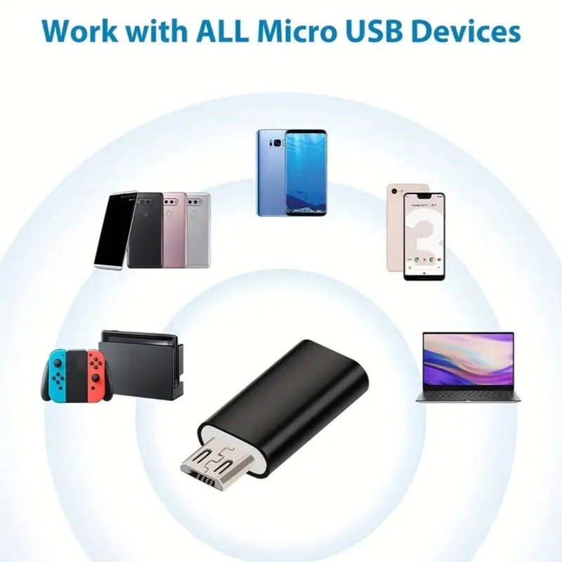 USB C Female to Micro USB Male Adapter 4PCS Type C Converter Charging gallery