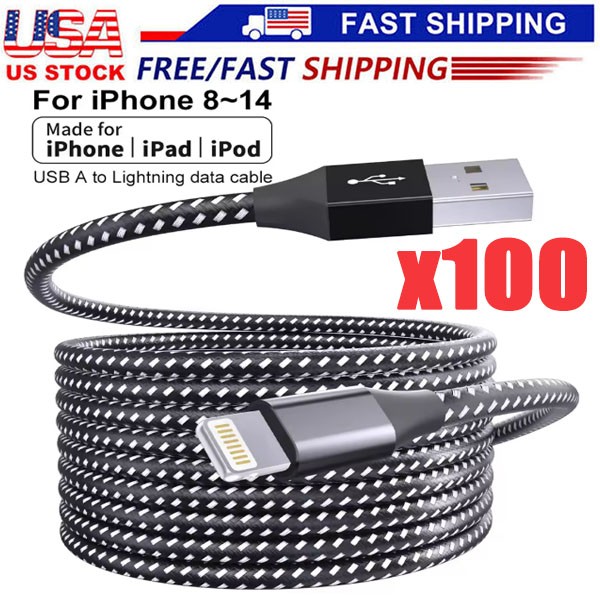 Fast Charger Cable Heavy Duty For iPhone 13 12 11 X XR 8 Charging Cord wholesale