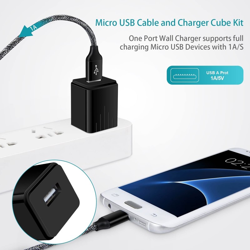 Micro Charger Phone Android Cables for Motorola Moto E 2020 E7 E6 E5 G6 Play,... gallery