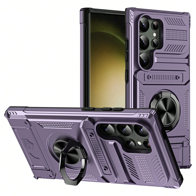 360° Rotatable Military Anti-Fall Phone Case w/ Ring Stand for iPhone & Samsung gallery