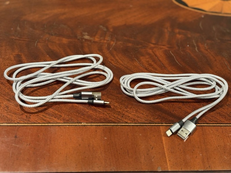2 Pack 6ft iPhone/USB Fast Charge Cables NEW