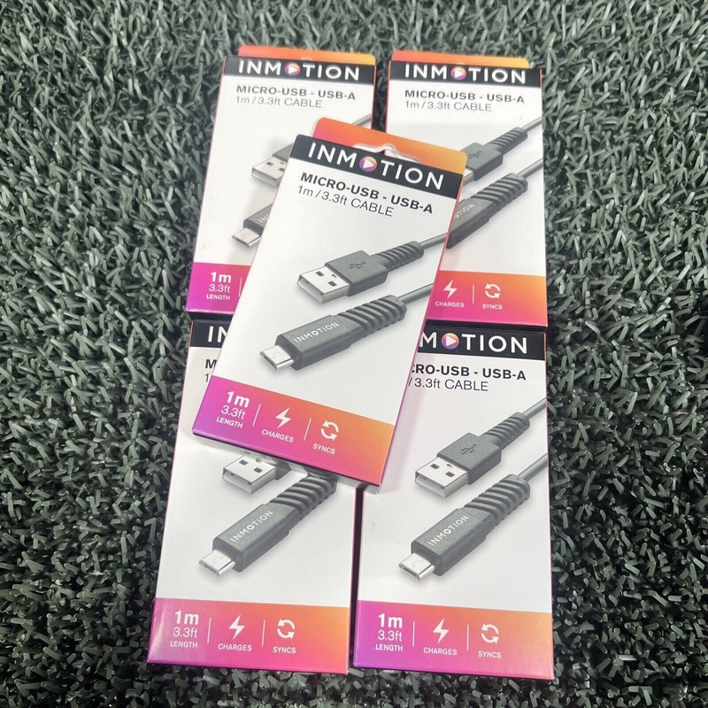 5 Pack Inmotion MICRO-USB USB-A 3.3FT Cable (#107)
