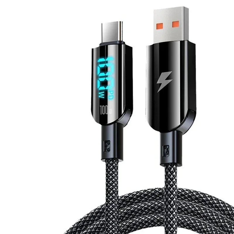 100W LED Digital Display Super Fast Charging USB Type C Cable for Samsung Xiaomi