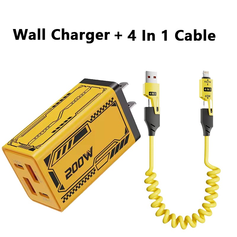 200W Super Fast Charging Type C Wall Charger For Samsung iPhone Android Phone US