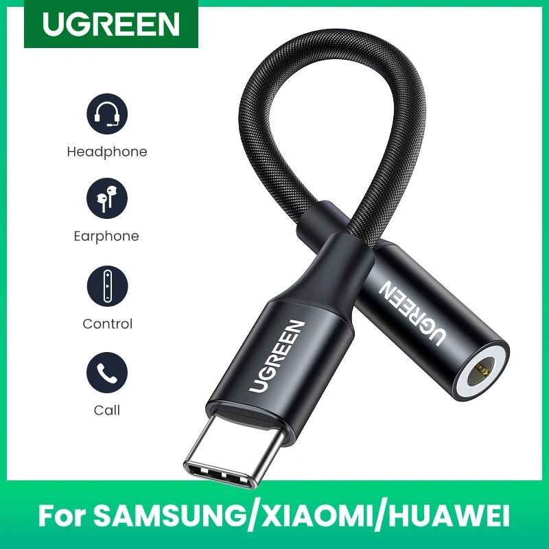 UGREEN USB-C to 3.5mm Headphone Adapter Aux Cable for Android Phones