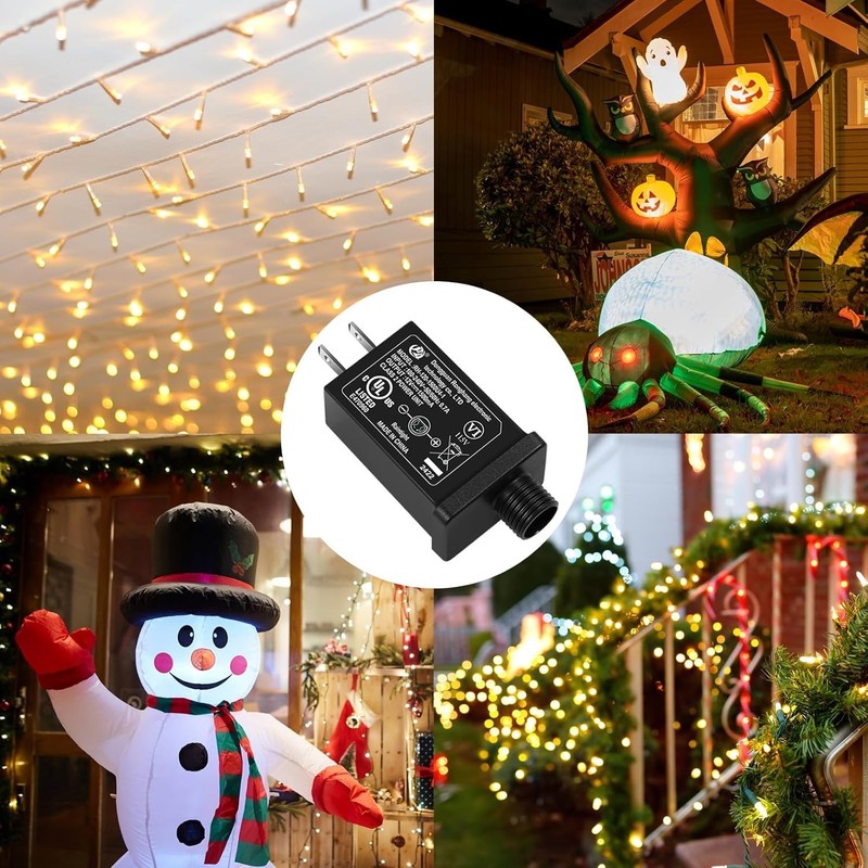 Inflatable Adapter 12V 0.7A-1A Transformer Plug for String Light Supply 2PCS gallery
