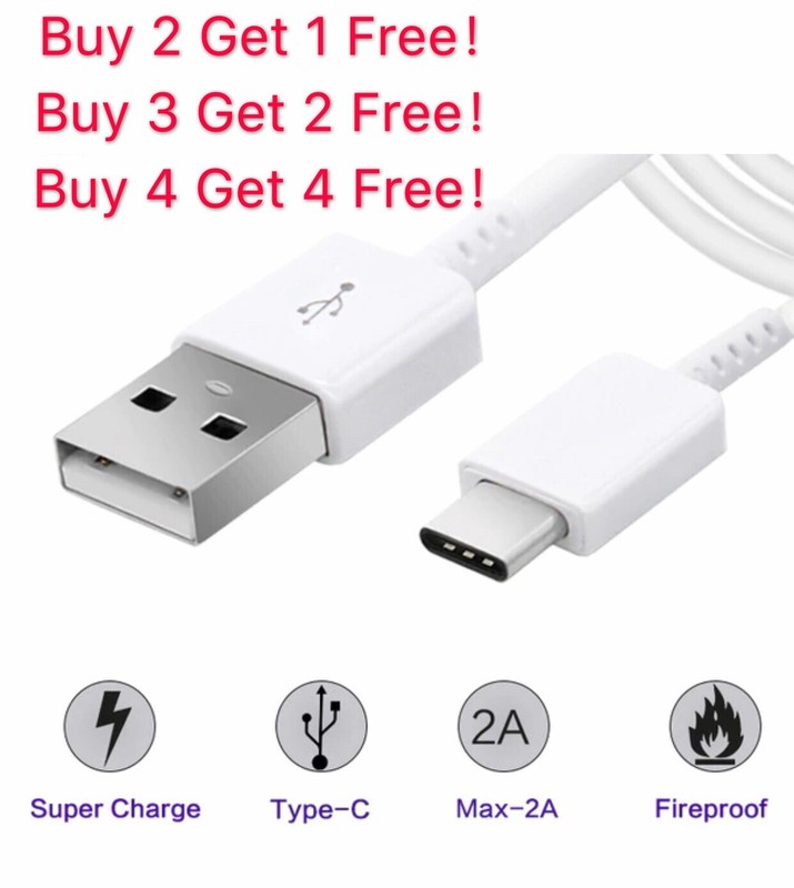 USB Type C Cable Fast Charger For Samsung Galaxy S9 S9+ S8 S8+ Note 8 Note 9 LG