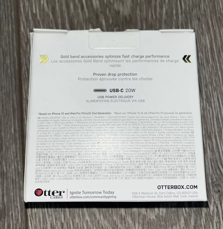 OtterBox USB-C Fast Charge Wall Charger 20W - Black I phone & Samsung gallery