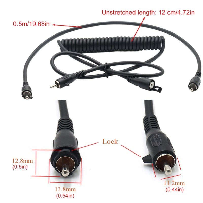 Adjustable Black Matte AV Power Cord Charging Cable For Various Office Devices gallery