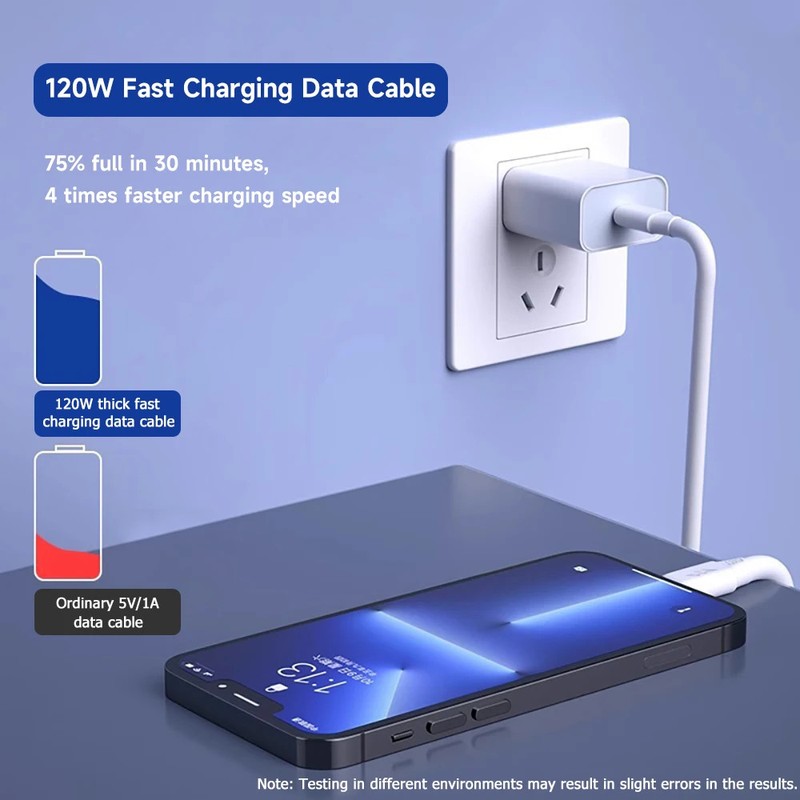 New Bold USB Type C Cable 120W 10A 10A Fast Charging Wire Mobile Phone USB Charg gallery