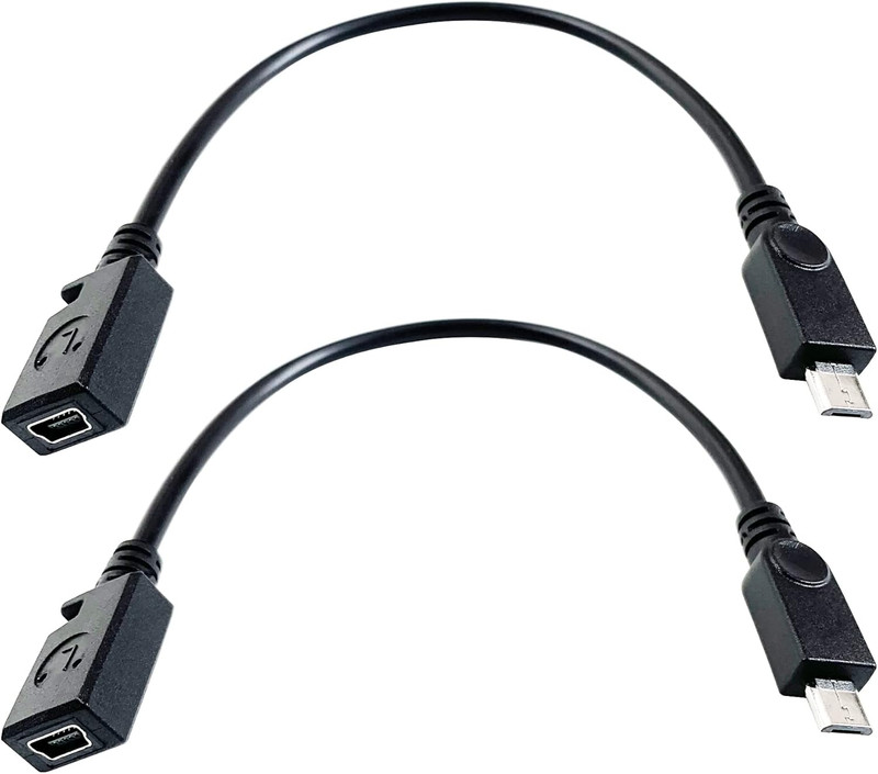Micro USB to Mini USB Adapter Cable 8In, Micro USB Male to Mini USB Female Exten