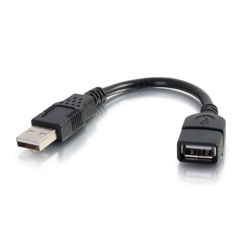 C2G Legrand USB Cable, A to A Short Extension 0.5 Feet, Black