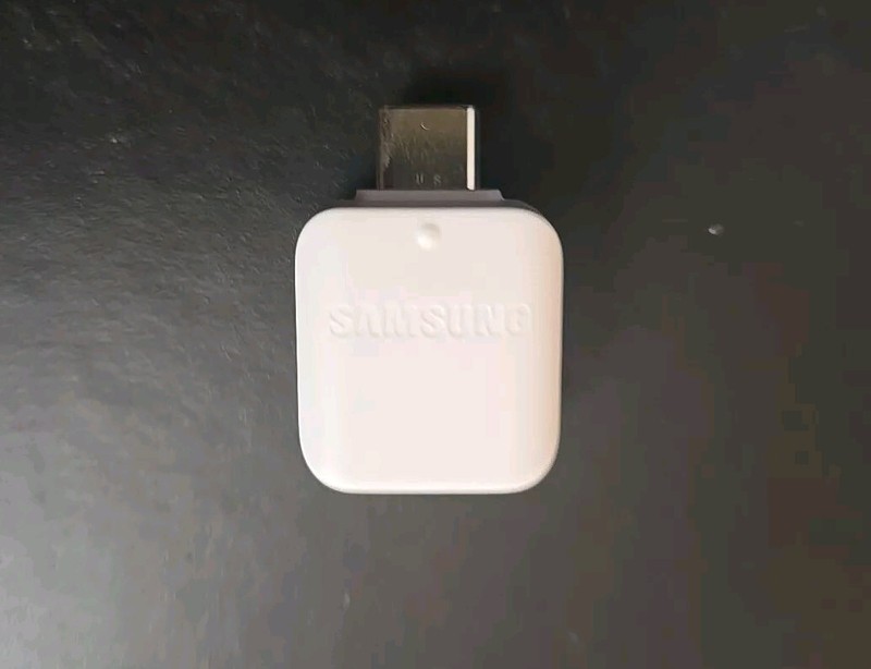 Original Samsung USB Connector OTG Adapter, USB C to USB converter, White
