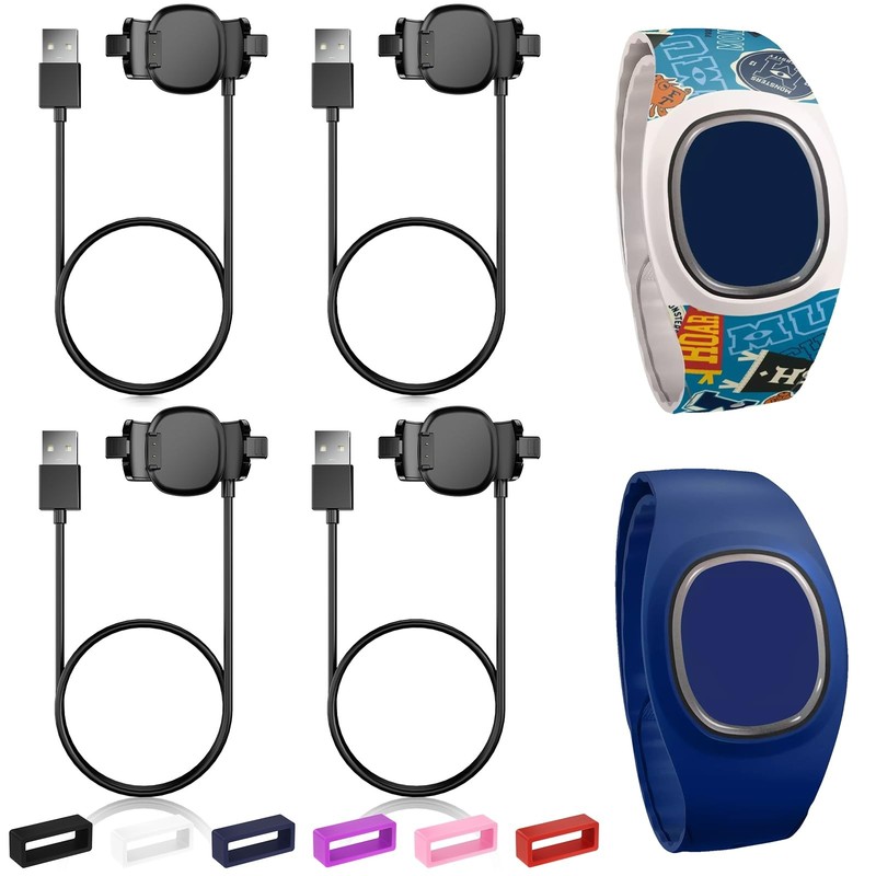 4 Pack Magic Band Charger Compatible with Disney-Magic Band Plus, 3.3ft Repla…