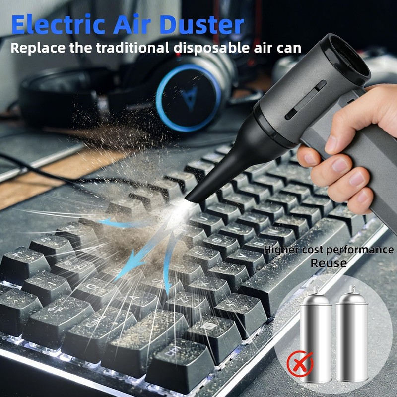 ODISTAR Compressed Air Duster - 130000 RPM Super Power Electric Air Duster, R... gallery