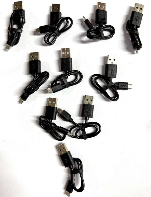 Lot Of 10 Micro USB Charging Cable 8 Inch Short Sync Charger Premium – Used