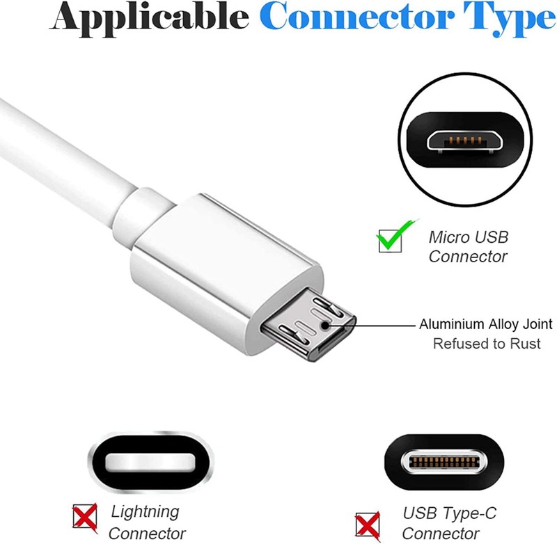 5 PACK Fast Charge Micro USB Cable Cord Quick Charging Charger 5FT 9V/1.67A Bulk gallery