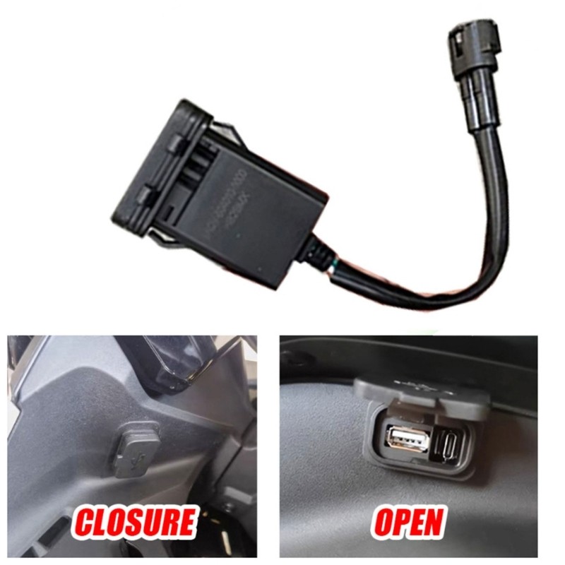 Robust Motorcycle Power Connector USB Interface Socket Type C Chargers